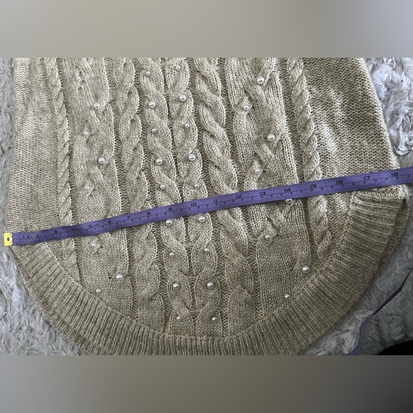 R W AND CO winter casual pearls sweater women V-neck - Picture 8 of 15